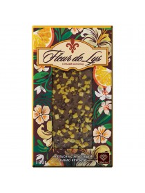 Шоколад горький "Fleur de Lys" с натуральным апельсином и какао крупкой 100 г